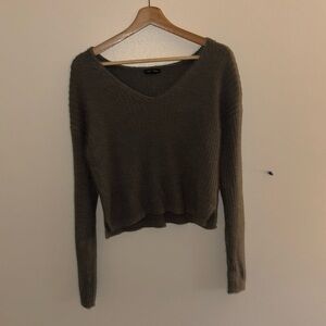 target: wild fable grey knit off the shoulder sweater